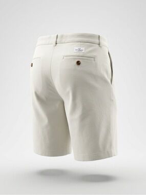 Vineyard Vines Men's Cream Flat Front Chino Shorts #golfshorts #capecodcasual